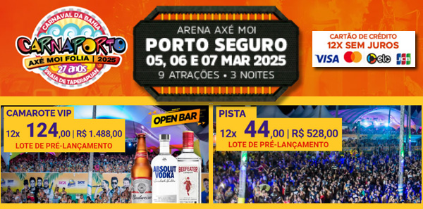 Carnaporto 2025 Axé Moi, Porto Seguro BA